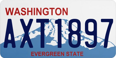WA license plate AXT1897