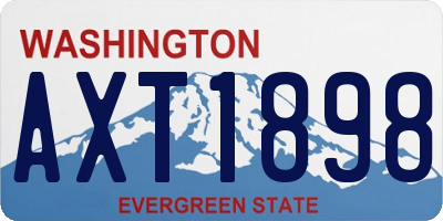 WA license plate AXT1898