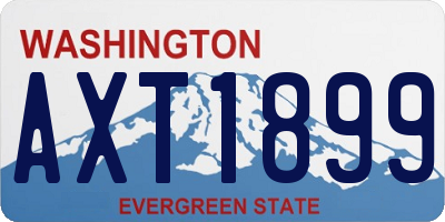 WA license plate AXT1899
