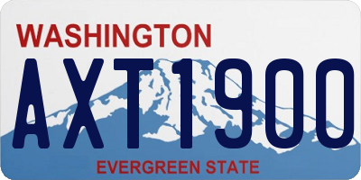 WA license plate AXT1900