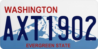 WA license plate AXT1902