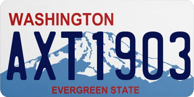 WA license plate AXT1903