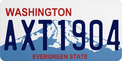 WA license plate AXT1904