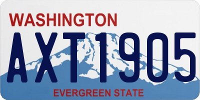 WA license plate AXT1905