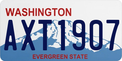 WA license plate AXT1907