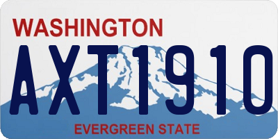 WA license plate AXT1910