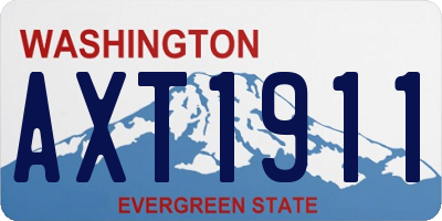 WA license plate AXT1911