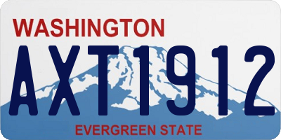 WA license plate AXT1912