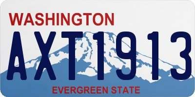 WA license plate AXT1913