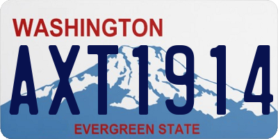 WA license plate AXT1914