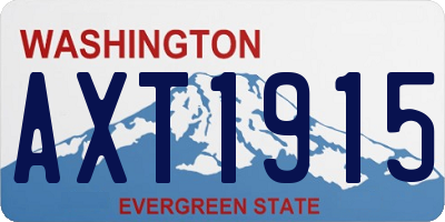 WA license plate AXT1915