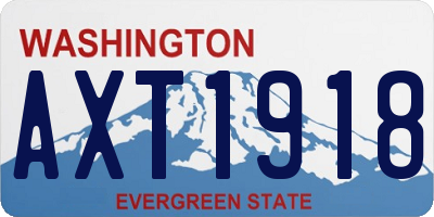 WA license plate AXT1918
