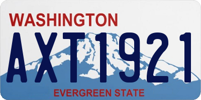 WA license plate AXT1921