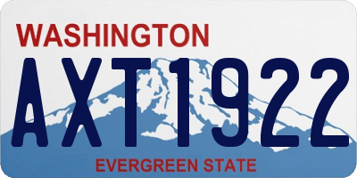 WA license plate AXT1922