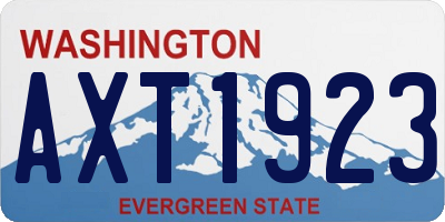 WA license plate AXT1923