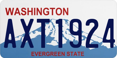 WA license plate AXT1924