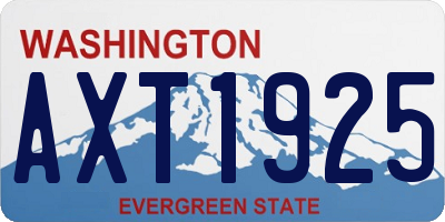 WA license plate AXT1925