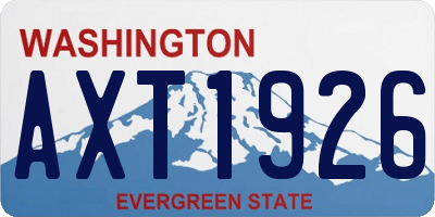 WA license plate AXT1926