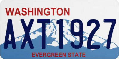 WA license plate AXT1927
