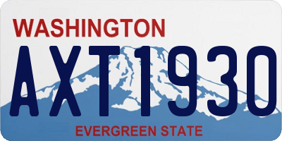 WA license plate AXT1930