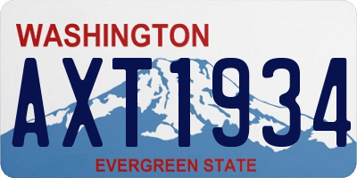 WA license plate AXT1934