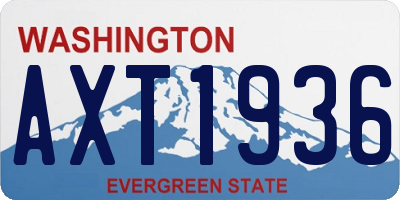 WA license plate AXT1936