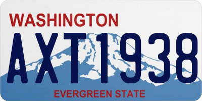 WA license plate AXT1938