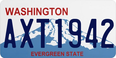 WA license plate AXT1942