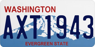 WA license plate AXT1943