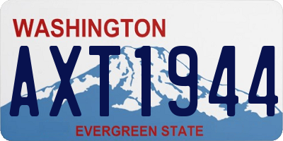 WA license plate AXT1944
