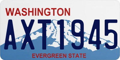 WA license plate AXT1945