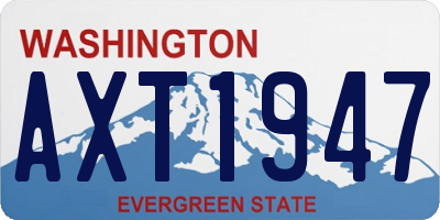 WA license plate AXT1947