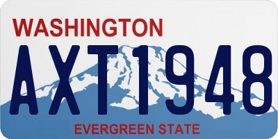 WA license plate AXT1948