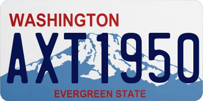 WA license plate AXT1950