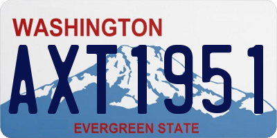 WA license plate AXT1951