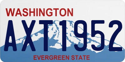 WA license plate AXT1952