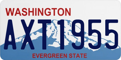 WA license plate AXT1955