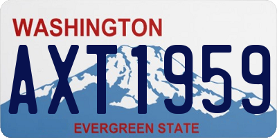 WA license plate AXT1959