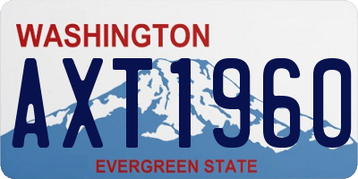 WA license plate AXT1960