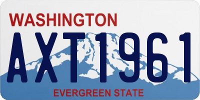 WA license plate AXT1961