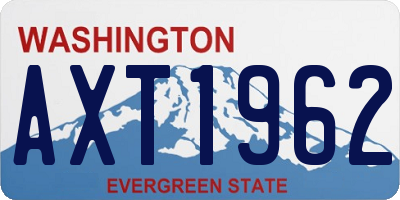 WA license plate AXT1962