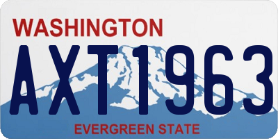 WA license plate AXT1963