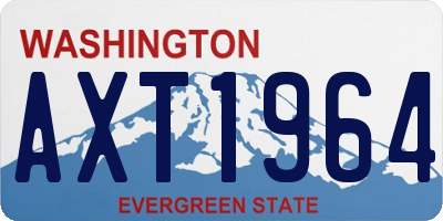 WA license plate AXT1964