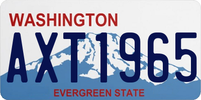 WA license plate AXT1965