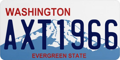 WA license plate AXT1966
