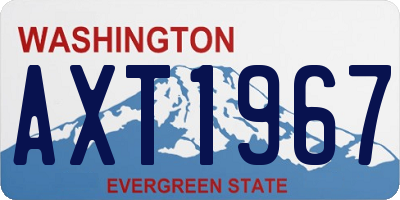 WA license plate AXT1967