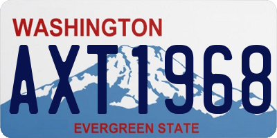 WA license plate AXT1968