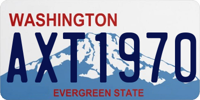 WA license plate AXT1970