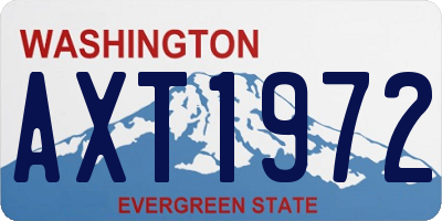 WA license plate AXT1972