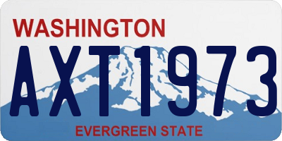 WA license plate AXT1973